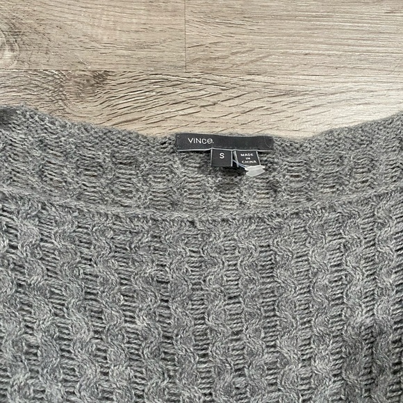 Vince Women’s Gray Merino Wool Alpaca Camel Hair Knit Sweater Small - Picture 5 of 6